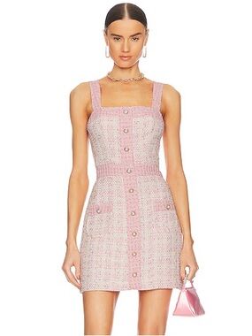 Amanda Uprichard • Archie Dress in Pennington Tweed Pink